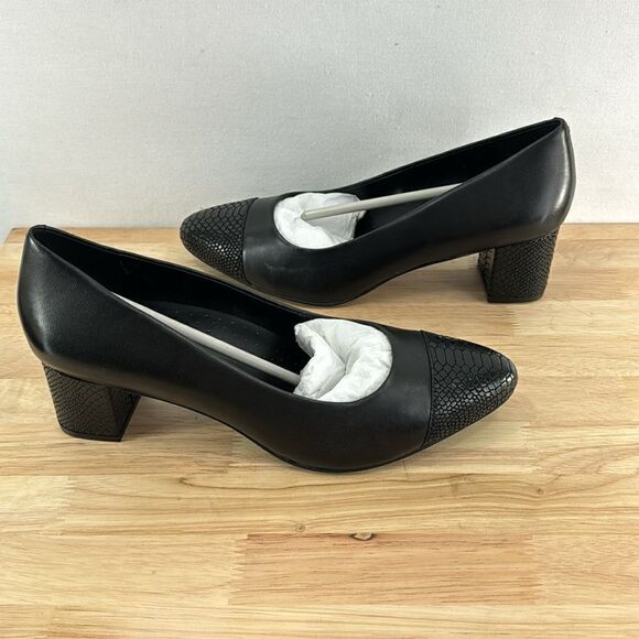 Trotter Kiki Pump- Black Snake Pattern- Size 10 Wide - NIB - Picture 6 of 10
